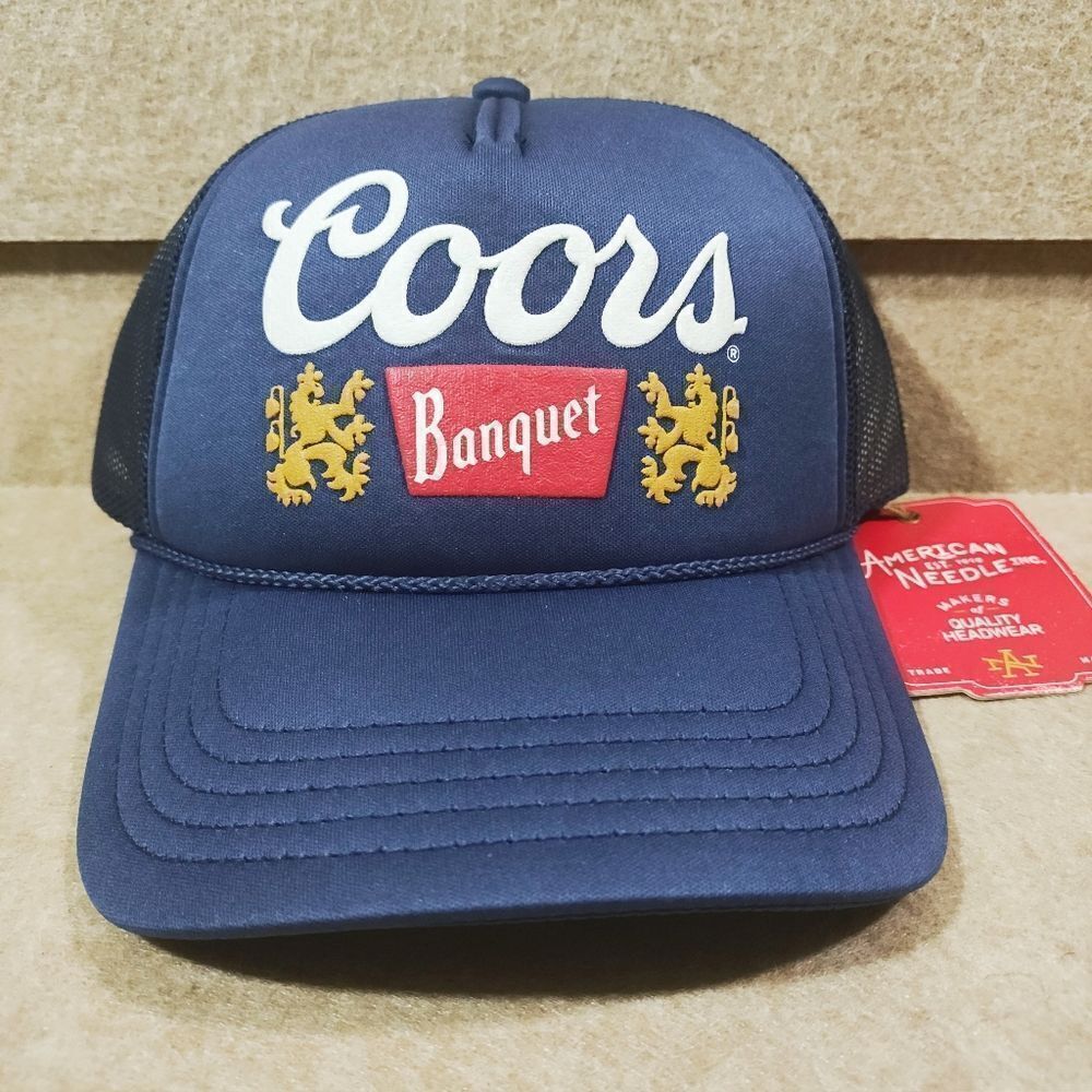 American Needle Blue Snapback Hat Coors Banquet Logo #U